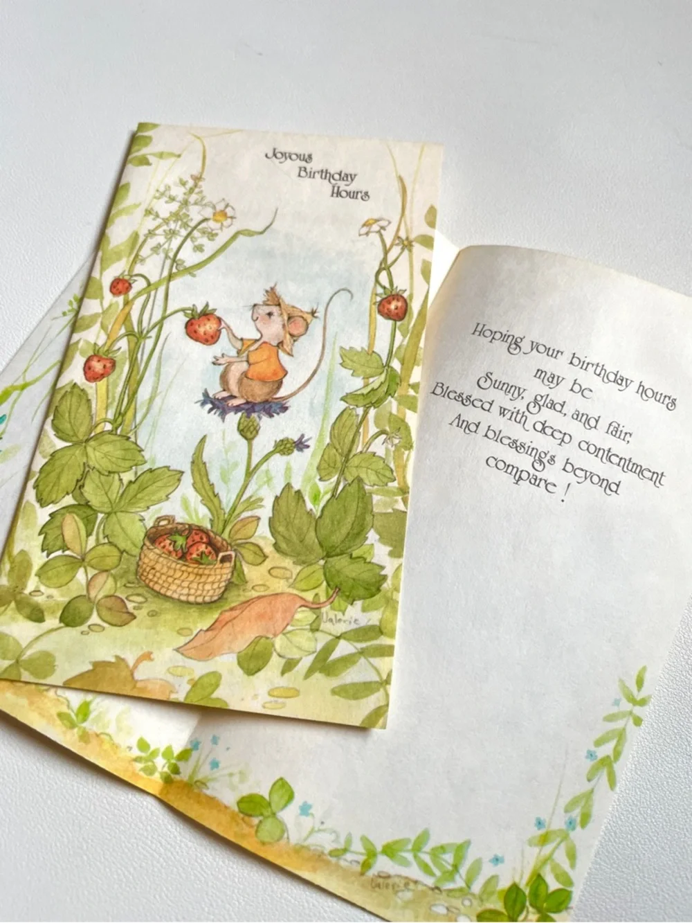 Vintage Birthday Cards in Original Box 1970s Children’s Kid’s Chipmunk Lady Bugs